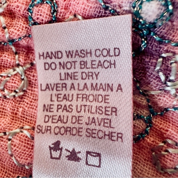 Calypso St Barth womens sz small boho tunic mini dress cover up pink tie dye - Picture 13 of 15